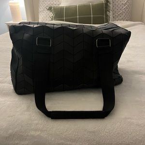 Black duffle bag